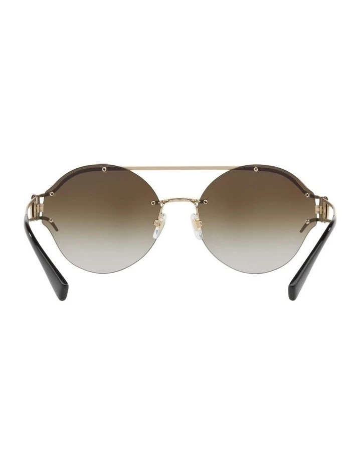 Versace Gold Rimless Round Sunglasses VE2184 410652 7 Versace Gold Rimless Round Sunglasses VE2184 410652 - Image 7