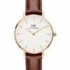 Daniel Wellington Petite St Mawes 28mm Rose Gold Leather Watch
