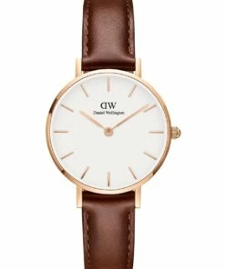 Daniel Wellington Petite St Mawes 28mm Rose Gold Leather Watch