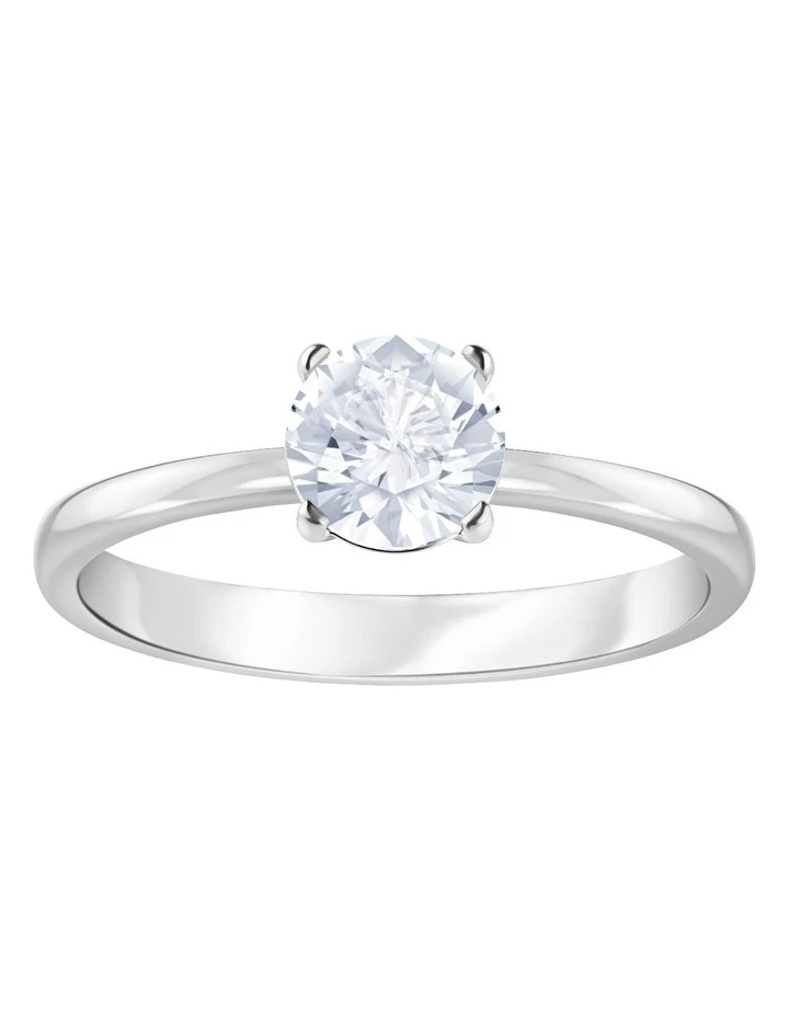 Swarovski Attract Ring - White - Rhodium Plated 1 Swarovski Attract Ring - White - Rhodium Plated