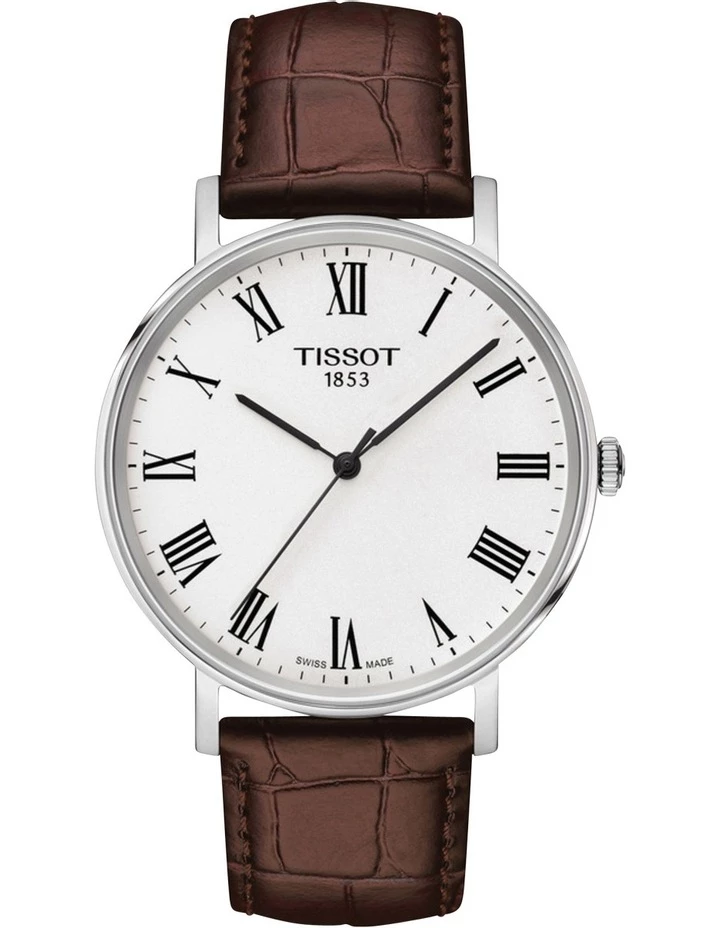 Tissot Everytime Medium Silver Leather Quartz Watch T109.410.16.033.00 1 Tissot Everytime Medium Silver Leather Quartz Watch T109.410.16.033.00