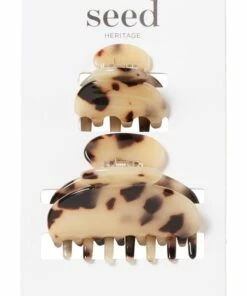 Seed Heritage Tortoiseshell Claw Clip 2 Pack