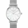 Rosefield The Small Edit Silver Stainless Steel Mesh Analog Watch 26WS 266