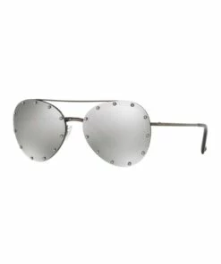 Valentino Gunmetal Aviator Sunglasses VA2013 412611