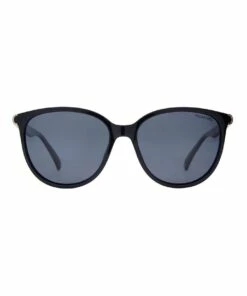 Basque Polarised Black Oversized Sunglasses Hayley 434245