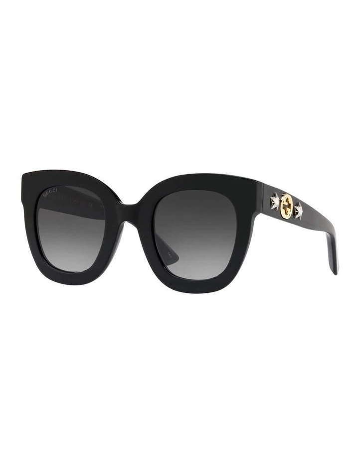 GUCCI Black Cat Eye Sunglasses GG0208S 423428 1 GUCCI Black Cat Eye Sunglasses GG0208S 423428