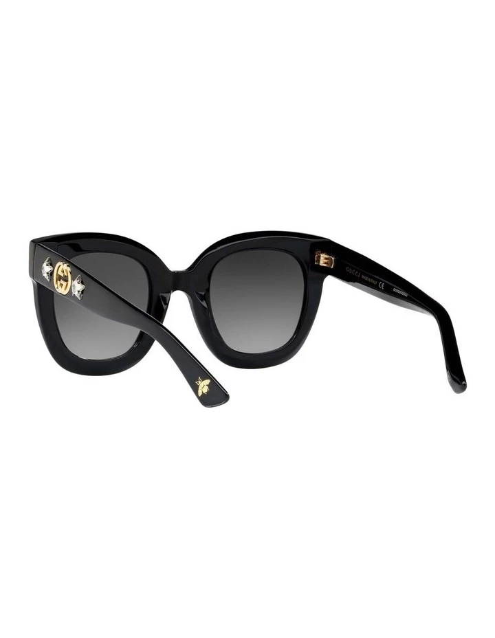 GUCCI Black Cat Eye Sunglasses GG0208S 423428 6 GUCCI Black Cat Eye Sunglasses GG0208S 423428 - Image 6