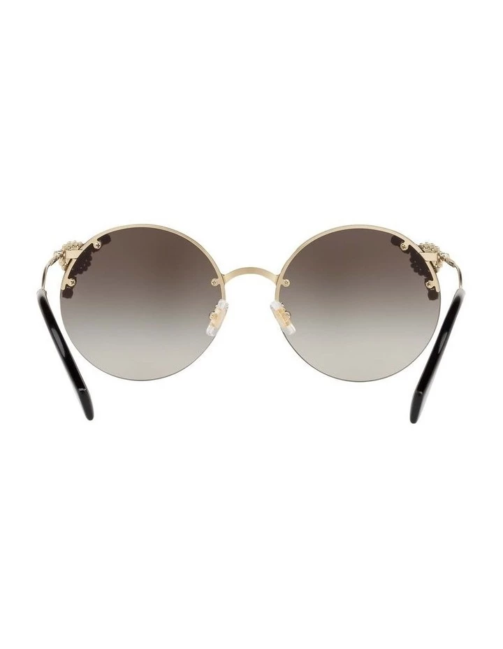 Miu Miu Gold Rimless Round Sunglasses MU 52TS 434378 7 Miu Miu Gold Rimless Round Sunglasses MU 52TS 434378 - Image 7