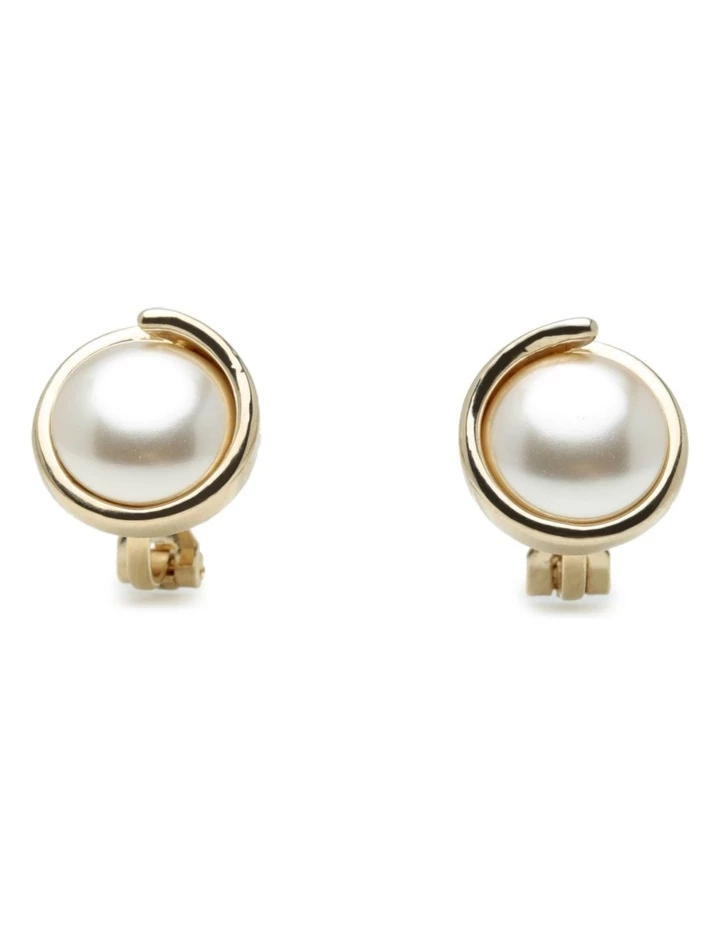 Barcs M886CE-G/P Pearl Clip Earring 1 Barcs M886CE-G/P Pearl Clip Earring