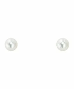 Pure Elements Small 4-4.5mm White Cultured Freshwater Pearl Stud Earrings