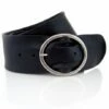 Loop Wide leather belt