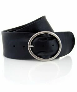 Loop Wide leather belt