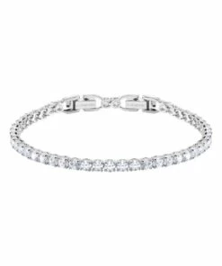Swarovski Deluxe Silver Rhodium Plated Tennis Bracelet