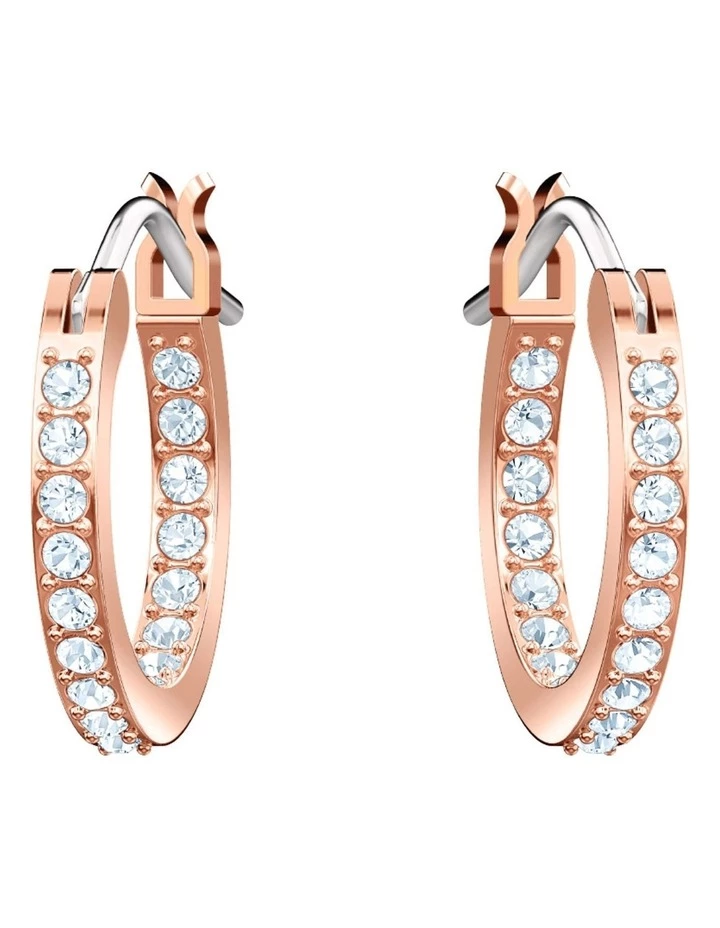 Swarovski Symbolic Evil Eye Hoop Pierced Blue Huggie Earrings 3 Swarovski Symbolic Evil Eye Hoop Pierced Blue Huggie Earrings - Image 3