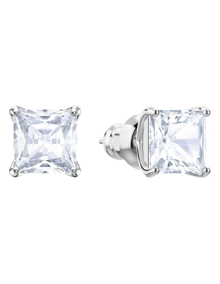 Swarovski Attract Pierced Silver Stud Earrings 2 Swarovski Attract Pierced Silver Stud Earrings - Image 2
