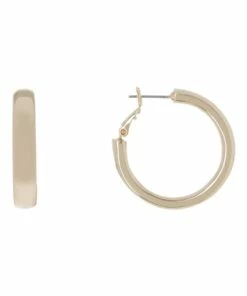 Trent Nathan Rounded Gold Hoop Earrings
