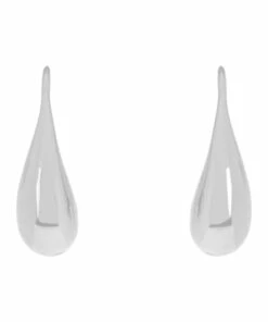 Trent Nathan Polished Silver Fish Hook Silver Earrings