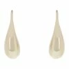 Trent Nathan Polished Silver Fish Hook Gold Earrings