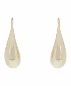 Trent Nathan Polished Silver Fish Hook Gold Earrings