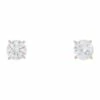 Trent Nathan Cubic Zirconia Round Cut Rose Gold Stud Earrings