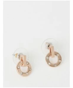 Trent Nathan Mini Door Knocker Rose Gold Earrings
