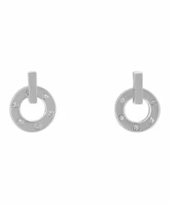 Trent Nathan Mini Door Knocker Silver Earrings