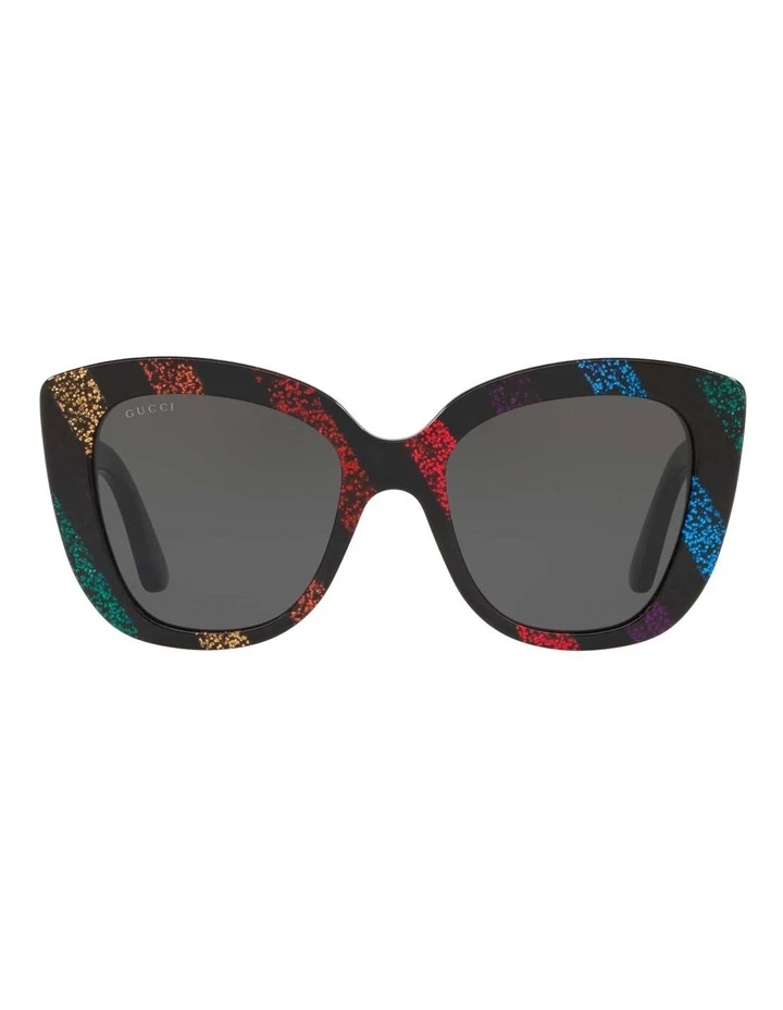 GUCCI Grey Cat Eye Sunglasses GG0327S 437445 2 GUCCI Grey Cat Eye Sunglasses GG0327S 437445 - Image 2