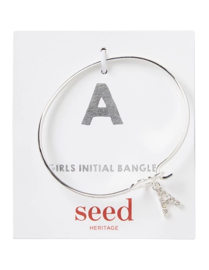 Seed Heritage Silver Initial Bangle 1 Seed Heritage Silver Initial Bangle