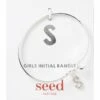 Seed Heritage Silver Initial Bangle