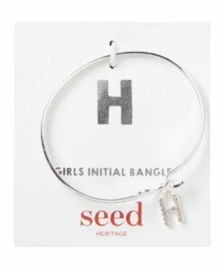 Seed Heritage Silver Initial Bangle