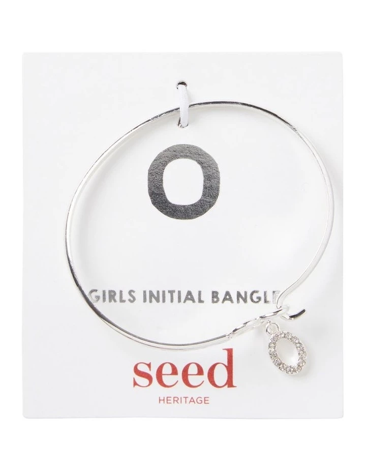 Seed Heritage Silver Initial Bangle 1 Seed Heritage Silver Initial Bangle