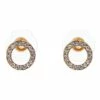 Gregory Ladner Cubic Zirconia Gold Circle Earrings