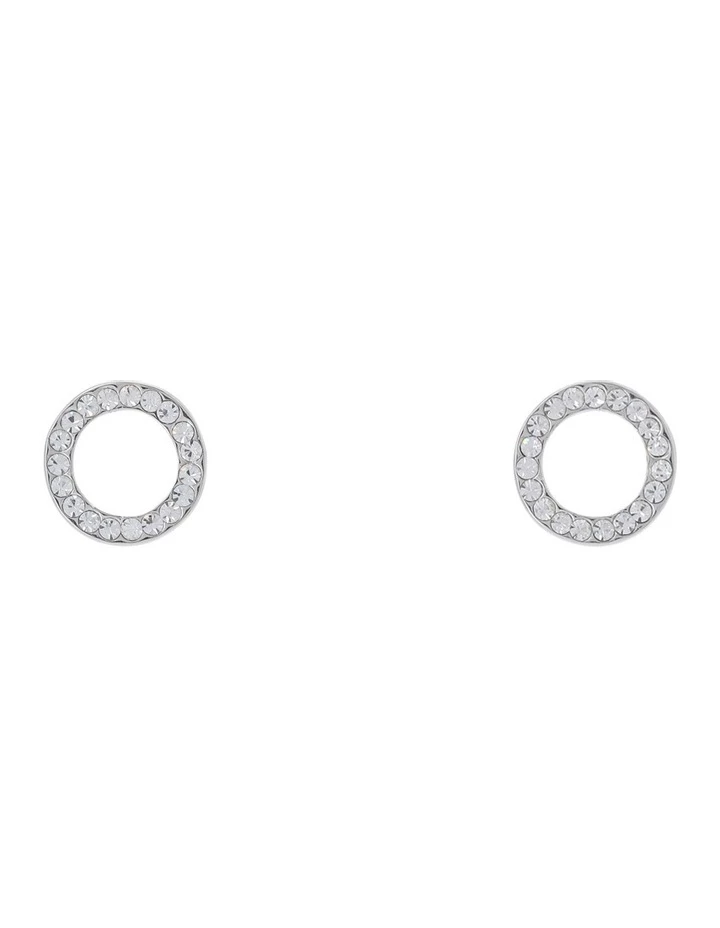 Gregory Ladner CZubic Zirconia Silver Circle Earring 1 Gregory Ladner CZubic Zirconia Silver Circle Earring