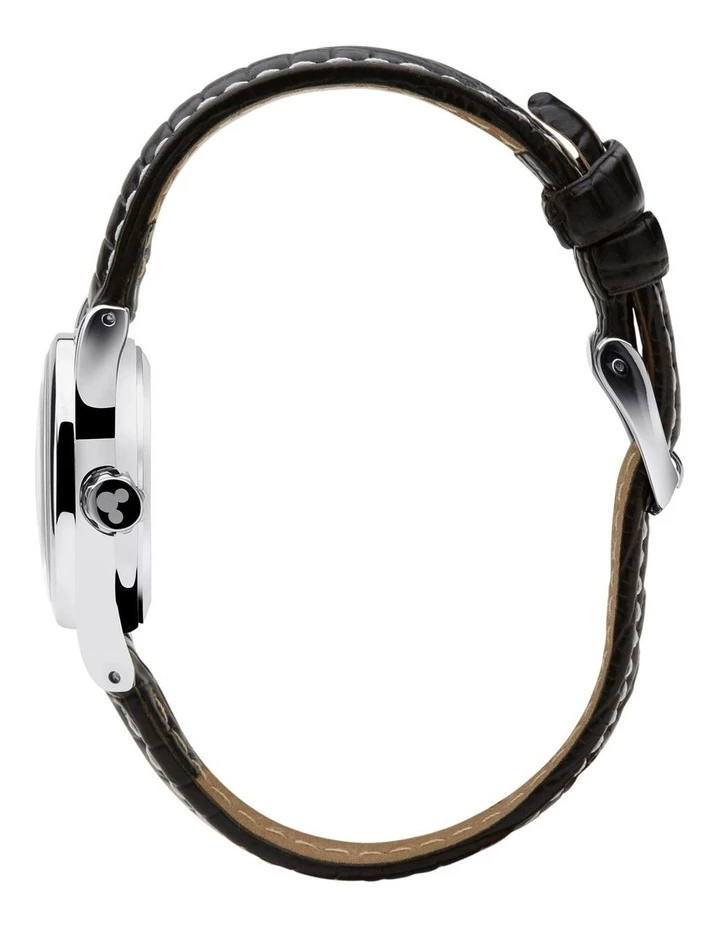 Disney Petite Mickey Black Croco Leather Analog Watch TA56721 3 Disney Petite Mickey Black Croco Leather Analog Watch TA56721 - Image 3