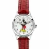 Disney Petite Mickey Red Croco Leather Analog Watch TA56722