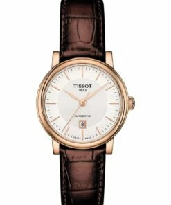 Tissot Carson Premium Automatic Lady Rose Gold Leather Watch T122.207.36.031.00