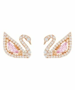 Swarovski Dazzling Swan Pierced Rose Gold Dangle Earrings -RAY-BAN Online Store 658074610 4 720x928