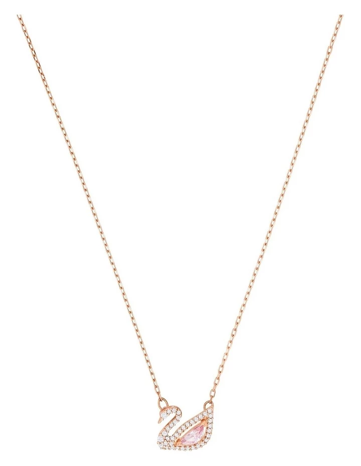 Swarovski Dazzling Swan Necklace - Multi-Colored - Rose-Gold Tone Plated 1 Swarovski Dazzling Swan Necklace - Multi-Colored - Rose-Gold Tone Plated