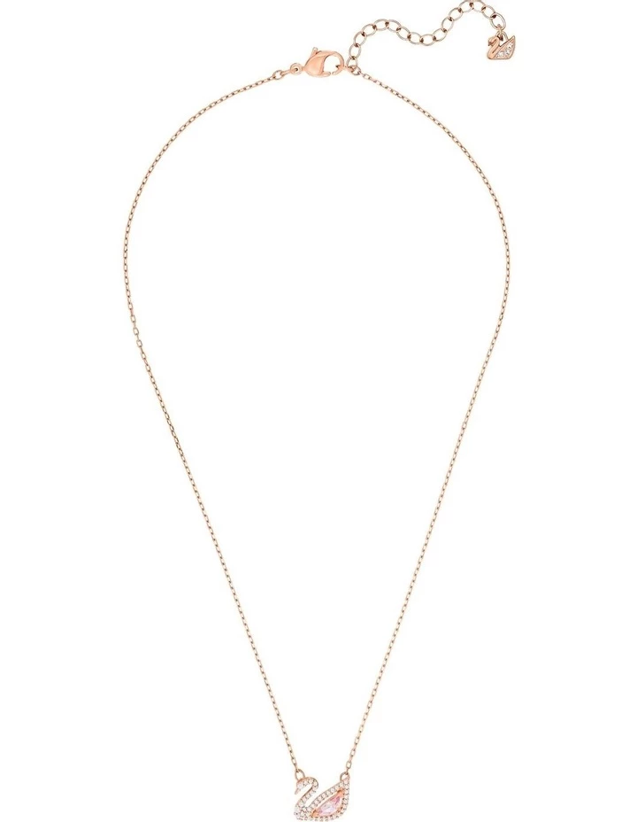 Swarovski Dazzling Swan Necklace - Multi-Colored - Rose-Gold Tone Plated 2 Swarovski Dazzling Swan Necklace - Multi-Colored - Rose-Gold Tone Plated - Image 2