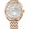 Swarovski Crystalline Glam Watch - Metal Bracelet - White - Rose-Gold Tone Pvd