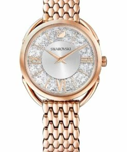 Swarovski Crystalline Glam Watch - Metal Bracelet - White - Rose-Gold Tone Pvd