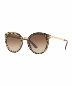Dolce & Gabbana Brown Round Sunglasses DG4268F 439320