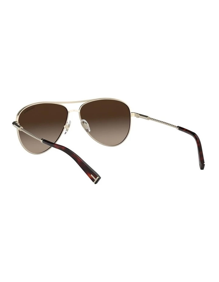 Tiffany & Co. Brown Aviator Sunglasses TF3062 439322 6 Tiffany & Co. Brown Aviator Sunglasses TF3062 439322 - Image 6