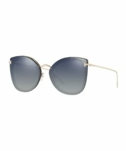 Tom Ford Grey Rimless Cat Eye Sunglasses TR001022 440388