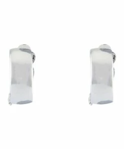 Barcs Mini Clip Silver Hoop Earrings