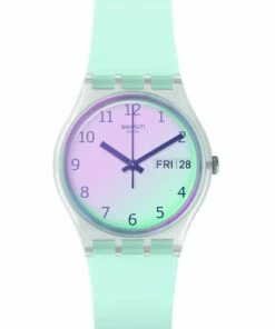 Swatch Ultraciel Light Blue Silicone Quartz Watch