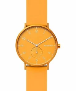 Skagen Aaren Kulor Yellow Silicone Analog Watch SKW6510
