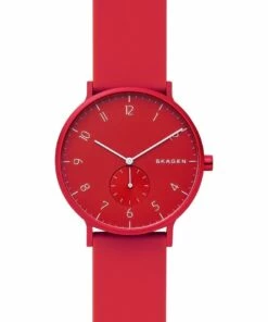 Skagen Aaren Kulor Red Silicone Analog Watch SKW6512