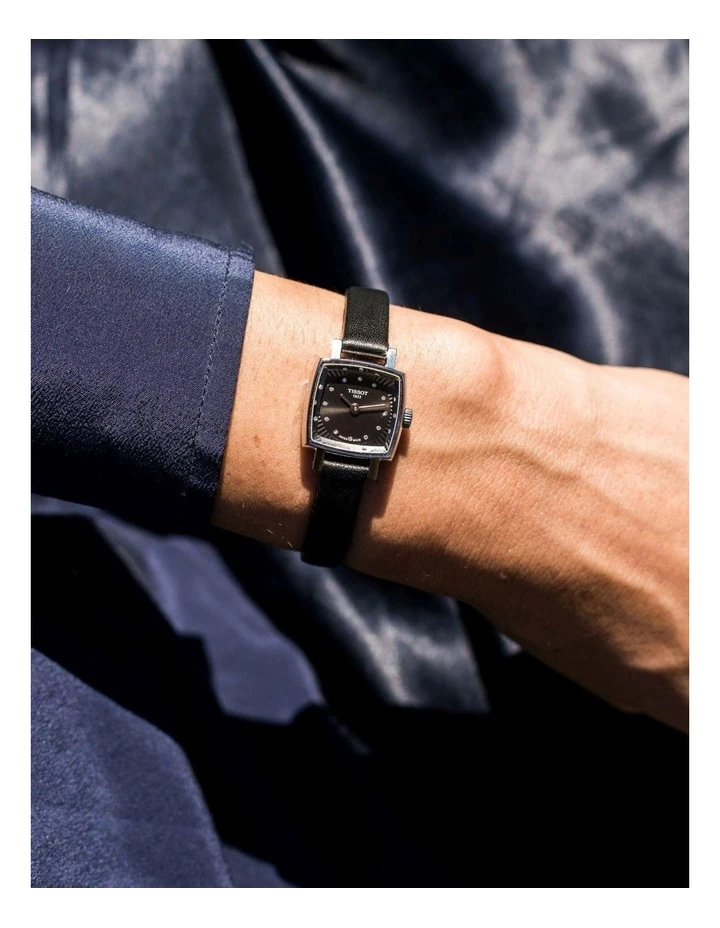 Tissot Lovely Square Black Leather Quartz Watch T058.109.16.056.00 2 Tissot Lovely Square Black Leather Quartz Watch T058.109.16.056.00 - Image 2
