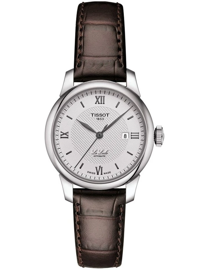Tissot Le Locle Automatic Lady Silver Leather Watch T006.207.16.038.00 1 Tissot Le Locle Automatic Lady Silver Leather Watch T006.207.16.038.00